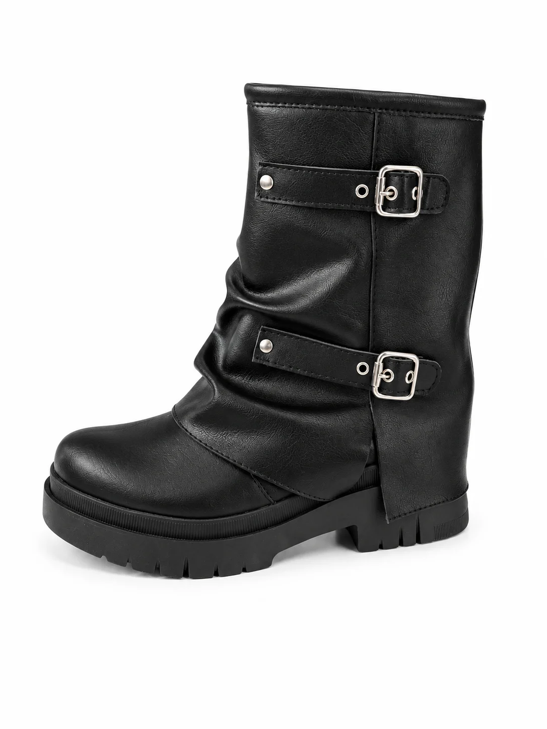 Bota Pollera Doble Hebilla